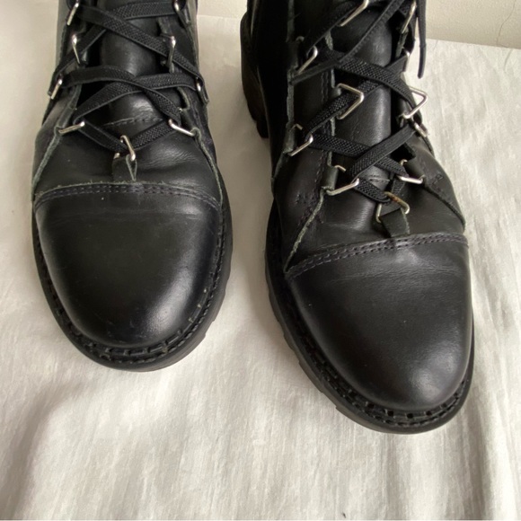 Zara Trafaluc Black Laced Military Style Boots - Picture 7 of 12